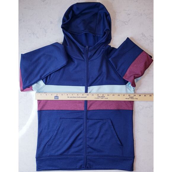 COTOPAXI Bandera Crew Full Zip Hoodie Jacket Blue Burgundy Women's Small ~ EUC - Picture 10 of 12